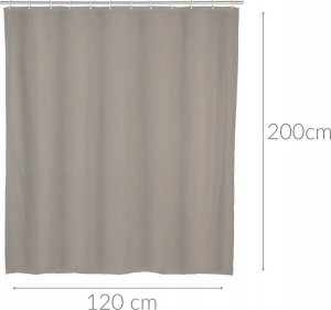 Allstar Zasłona prysznicowa brązowa, PEVA, 120x200 cm, Allstar 2