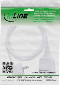 Kabel zasilający InLine InLine® Power Extension Cable angeld Type F white 2m 2