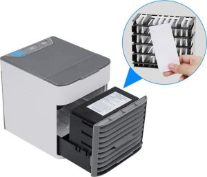 Wentylator USB Aptel Przenośny KLIMATOR USB z funkcją nawilżania 7W 16x16cm biało-szary DA182 2