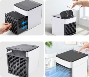 Wentylator USB Aptel Przenośny KLIMATOR USB z funkcją nawilżania 7W 16x16cm biało-szary DA182 4