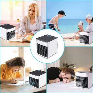 Wentylator USB Aptel Przenośny KLIMATOR USB z funkcją nawilżania 7W 16x16cm biało-szary DA182 5
