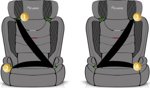 Fotelik samochodowy Nukido Fotelik samochodowy Nukido Louis czarno-czerwony 15-36 kg ISOFIX 11