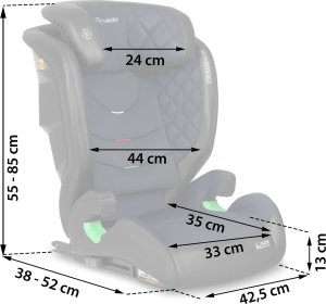 Fotelik samochodowy Nukido Fotelik samochodowy Nukido Louis czarno-granatowy 15-36 kg ISOFIX 15