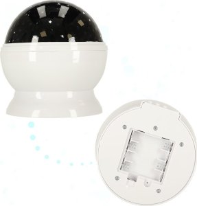Lampka nocna projektor gwiazd 2w1 USB biała 4