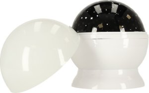 Lampka nocna projektor gwiazd 2w1 USB biała 9
