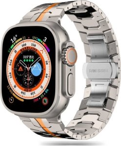 Tech-Protect TECH-PROTECT STAINLESS LINE APPLE WATCH 4 / 5 / 6 / 7 / 8 / 9 / SE / ULTRA 1 / 2 (42 / 44 / 45 / 49 MM) TITANIUM/ORANGE 1