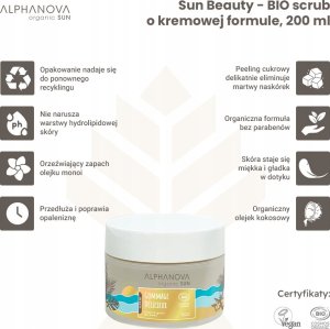 ALPHANOVA SUN Alphanova Sun Beauty, Bio Scrub o kremowej konsystencji, 200 ml 2