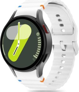 Tech-Protect TECH-PROTECT SILICONE SPORT SAMSUNG GALAXY WATCH 4 / 5 / 5 PRO / 6 / 7 / FE WHITE 1