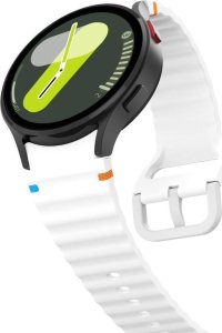 Tech-Protect TECH-PROTECT SILICONE SPORT SAMSUNG GALAXY WATCH 4 / 5 / 5 PRO / 6 / 7 / FE WHITE 3
