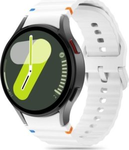 Tech-Protect TECH-PROTECT SILICONE SPORT SAMSUNG GALAXY WATCH 4 / 5 / 5 PRO / 6 / 7 / FE WHITE 1