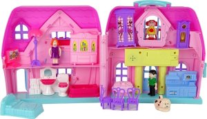 Lean Cars Domek Dla Lalek Mebelki Akcesoria Figurki Różowy 3