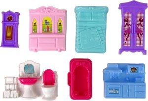 Lean Cars Domek Dla Lalek Mebelki Akcesoria Figurki Różowy 4