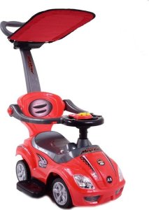 Super-Toys JEŹDZIK, ODPYCHACZ Z DŹWIĘKAMI MEGA CAR 6W 1 Z DASZKIEM/TC202 1