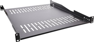 InLine InLine® 19" shelf, 550mm, 50kg, 1U, RAL 9005 black 2