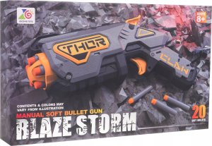 1DEA.me Manulany Pistolet Blaze Storm dla dzieci 8+ Szary + 20 Bezpiecznych Pocisków + Mechanizm Sprężynowy 7