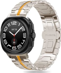 Tech-Protect TECH-PROTECT STAINLESS LINE SAMSUNG GALAXY WATCH ULTRA (47 MM) TITANIUM/ORANGE 1