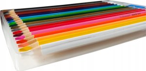 MAJEWSKI Kredki trójkątne Super Size + temperówka 18 kolorów 5