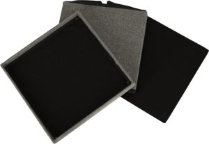 Puf składany ze schowkiem szary 38x38x38cm 7