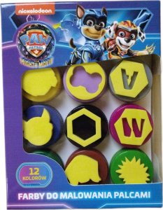 MAJEWSKI Farby do malowania palcami 12 kolorów 15ml Psi Patrol PAW PATROL 1