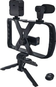 Selfie stick OEM Zestaw / uchwyt selfie z pilotem na bluetooth tripod do transmisji na żywo z lampą LED, mikrofonem, pilotem TL-49T 6