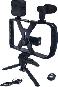 Selfie stick OEM Zestaw / uchwyt selfie z pilotem na bluetooth tripod do transmisji na żywo z lampą LED, mikrofonem, pilotem TL-49T 10