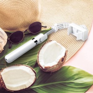 Selfie stick OEM Zestaw / uchwyt selfie z pilotem na bluetooth tripod GIMBAL stabilizator biały SSTR-L08 2