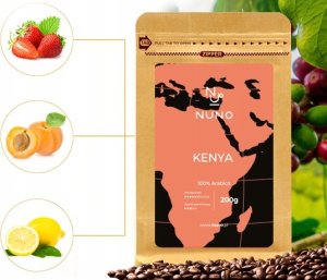 Kawa ziarnista Nuno KAWA ZIARNISTA KENIA ŚWIEŻO PALONA 72H OD WYPALENIA ARABIKA 200 g 2