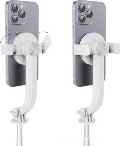 Selfie stick OEM Zestaw / uchwyt selfie z pilotem na bluetooth tripod kompatybilny z MagSafe SSTR-C09 biały 3