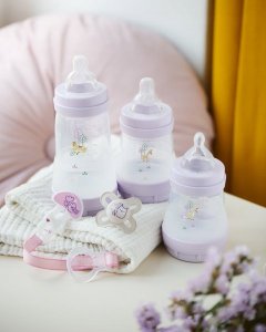 MAM BABY 1087 BUTELKA A/KOL PERFECT START 130ML PLANET LOVE DZIEWCZYNKA 2