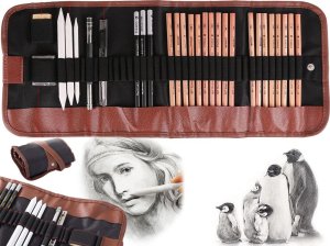 Zestaw do szkicowania rysowania profesjonalny etui 4