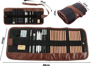 Zestaw do szkicowania rysowania profesjonalny etui 7