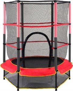 Trampolina ogrodowa dla dzieci siatka 165x160cm czerwona 1