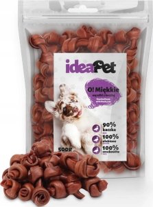 IdeaPet IdeaPet Przysmak Dla Psa Węzełki z Kaczki 5cm 500g 1