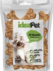 IdeaPet IdeaPet Przysmak dla Psa Kostki Królik z Ryżem 9cm 500g 1