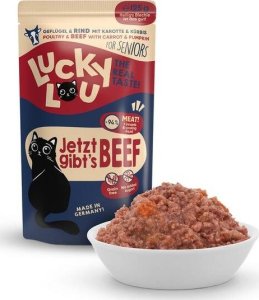 Lucky Lou Lucky Lou Senior Karma Dla Kota Drób Wołowina 125g 1