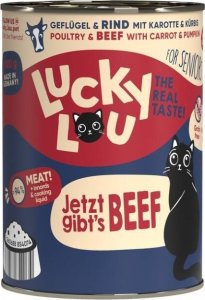 Lucky Lou Lucky Lou Senior Karma Dla Kota Drób Wołowina 400g 1