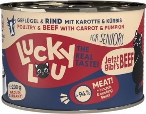 Lucky Lou Lucky Lou Senior Karma Dla Kota Drób Wołowina 200g 1