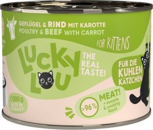 Lucky Lou Lucky Lou Karma Dla Kociąt Drób Wołowina 200g 1