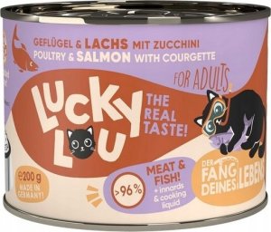 Lucky Lou Lucky Lou Lifestage Adult Drób i łosoś puszka 200g 1