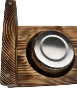 QLS STOJAK PODWÓJNY NA MISKI DLA PSA KOTA DREWNIANY S 7