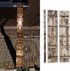 QLS DRABINKA SCHODY DLA KOTA WYCHODZĄCEGO DREWNO SCHODKI 3M 1