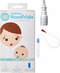 NoseFrida 8289 ZESTAW 3 W 1 ASPIRATOR + SPRAY SOLANKOWY +10 FILTRÓW HIGIENICZNYCH 4