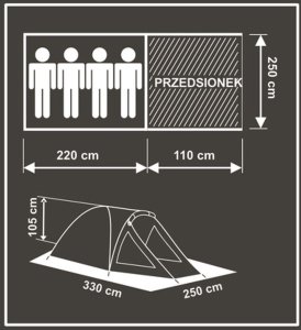 Namiot turystyczny Enero Camp Comfort 6