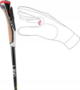 LEKI KIJE Nordic Walking Flash Carbon green 130 3