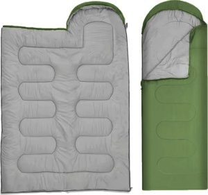 Aptel Ciepły ŚPIWÓR Turystyczny typu mumia z kapturem 200x70cm zielony BQ26F 3