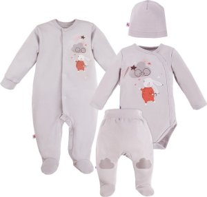 Eevi Komplet body pajac półśpiochy czapeczka dla  noworodka wyprawka Mellow Ewa Klucze 56 (51 - 56 cm) 1