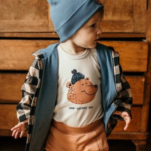 Eevi Bluza rozpinana dla chłopca z kapturem w kratkę Eevi Jump 68 5