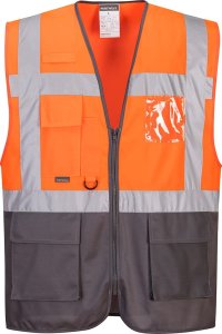 Portwest Kamizelka Ostrzegawcza  Executive  R.xxl - Suwak, 7 Kieszeni, Zaczep, Pętla Portwest  C476Ogyxxl 5036108346516 1