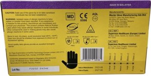 Rękawice lateksowe bezpudrowe MAXTER, 100 szt., M 4