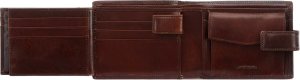 OCHNIK OCHNIK skórzany portfel męski PL-191 brąz PL-191-89 4